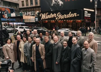 Il cast di Good Night, and Good Luck con George Clooney