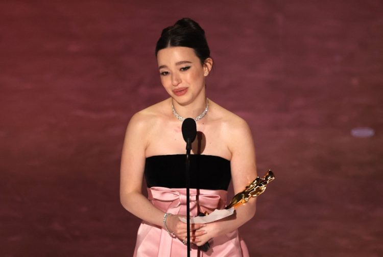 Mikey Madison vince l’Oscar come Miglior Attrice Protagonista per “Anora”, 2 marzo 2025. REUTERS/Carlos Barria
