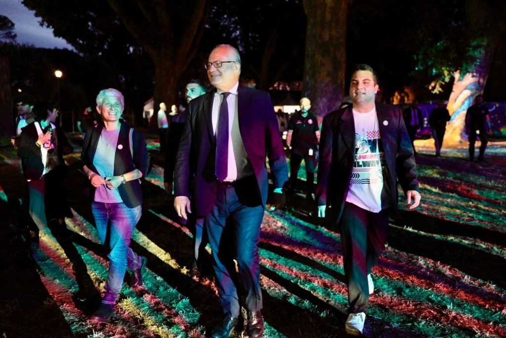 Il sindaco Gualtieri all'inaugurazione della Pride Croisette alle Terme di caracalla