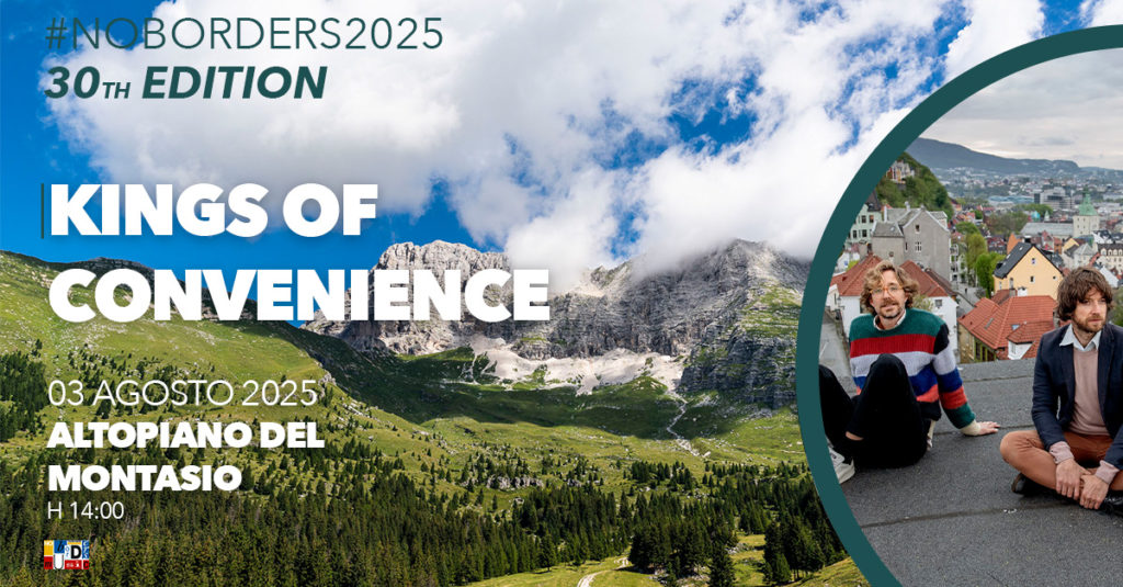 Il duo norvegese Kings of Convenience si esibirà il 3 agosto 2025 sull'Altopiano del Montasio, nel cuore del No Borders Music Festival: