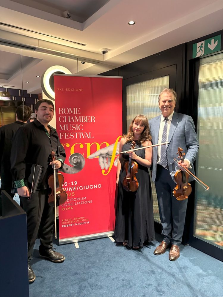 Robert McDuffie con Livia Stefani e Sebastian Zagame