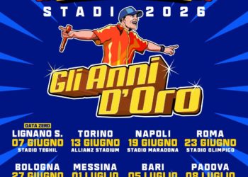 Max Pezzali lancia il tour degli Anni d’Oro: nuova corsa negli stadi per l’estate 2026