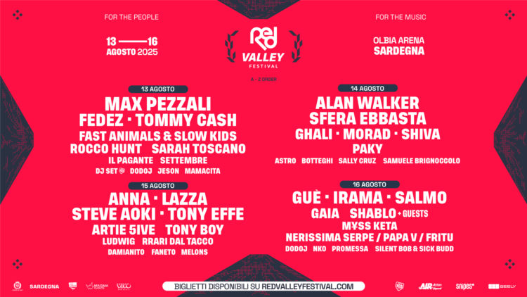 Sta arrivando il Red Valley Festival 2025!