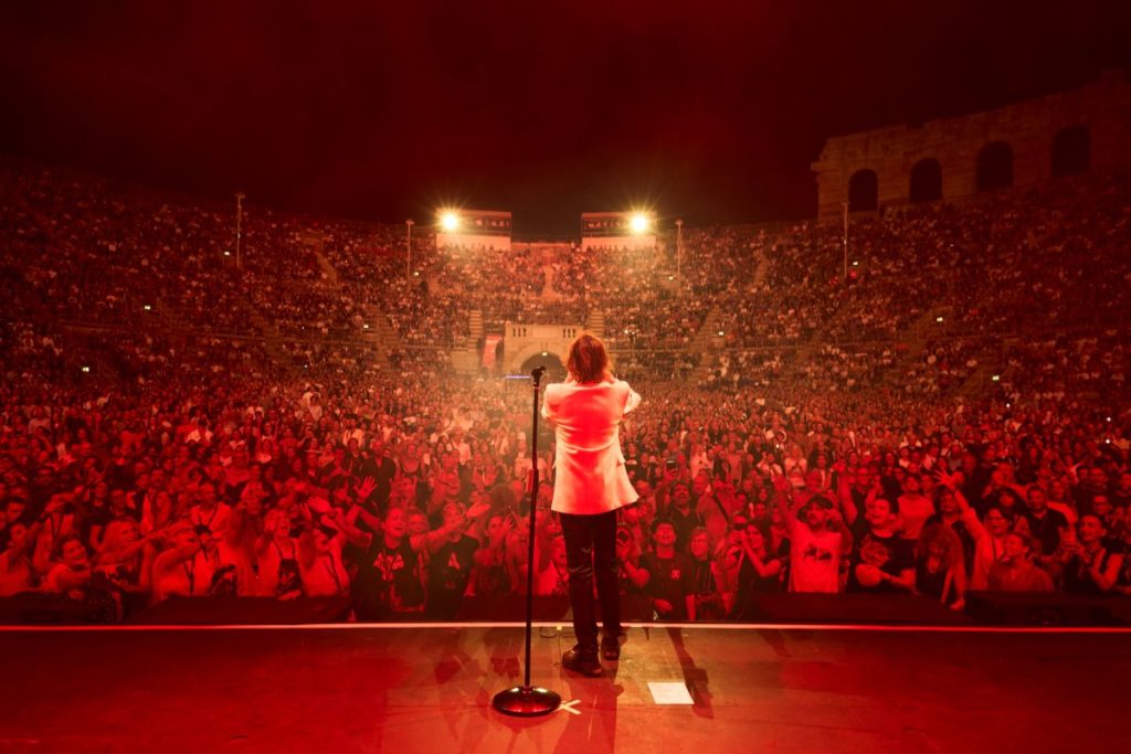 Gianna Nannini durante il concerto del 21 settembre 2025 all’Arena di Verona. Foto di Luisa Carcavale