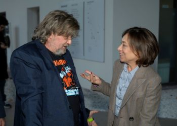 Aldo Nove con Paola Malanga. Foto Mirko Pizzichini