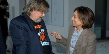 Aldo Nove con Paola Malanga. Foto Mirko Pizzichini