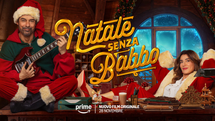 Il poster di “Natale senza Babbo”: Alessandro Gassmann e Luisa Ranieri nei panni di Nicola e Margaret, protagonisti della nuova commedia natalizia Prime Video