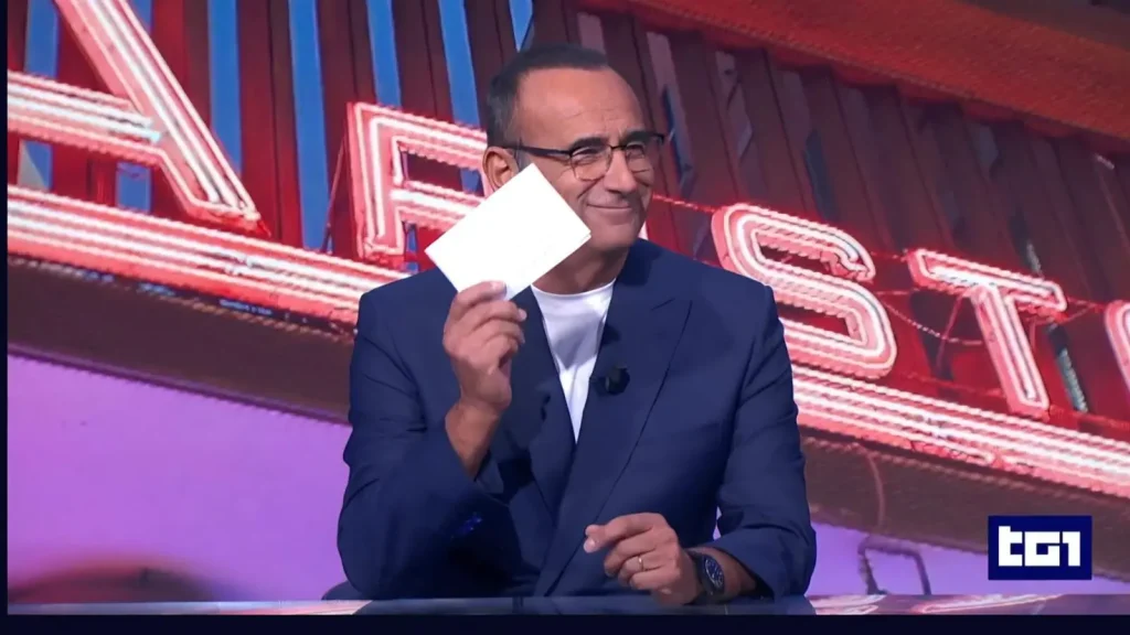 Carlo Conti annuncia i 30 big di Sanremo al TG1